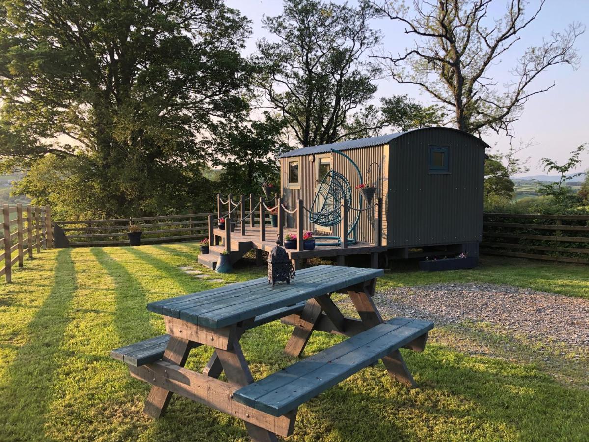 The Peacock Shepherds Hut At Hafoty Boeth コーウェン エクステリア 写真